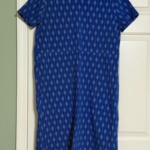 Duluth Trading Co Vibrant Blue Dress with Details